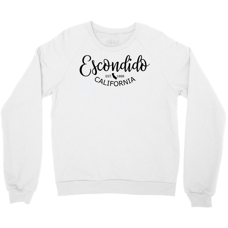 Escondido California State Map Escondido Ca Us City T Shirt Crewneck Sweatshirt | Artistshot