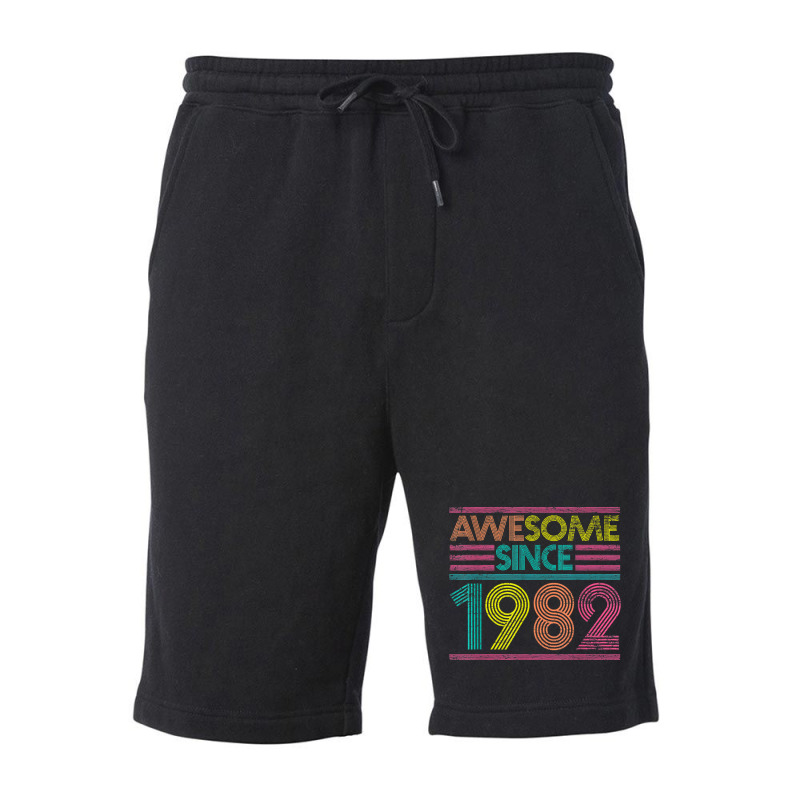 Awesome Since 1982 40th Birthday Gifts 40 Years Old Fleece Short by PeterArtist | Artistshot