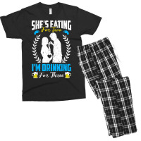 First Time Dad  She's Eating For Two I'm Drinking For Three T Shirt Men's T-shirt Pajama Set | Artistshot