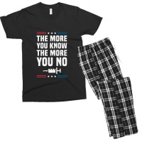 The More You Know The More You No Anti Vaccine Mandates Long Sleeve Men's T-shirt Pajama Set | Artistshot