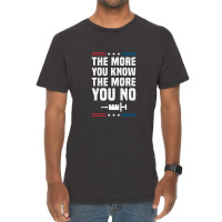 The More You Know The More You No Anti Vaccine Mandates Long Sleeve Vintage T-shirt | Artistshot