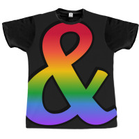 You And I Romantic Rainbow Ampersand Symbol For Queer Gay Lesbian Vale Graphic T-shirt | Artistshot