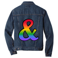 You And I Romantic Rainbow Ampersand Symbol For Queer Gay Lesbian Vale Men Denim Jacket | Artistshot