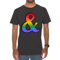 You And I Romantic Rainbow Ampersand Symbol For Queer Gay Lesbian Vale Vintage T-shirt | Artistshot