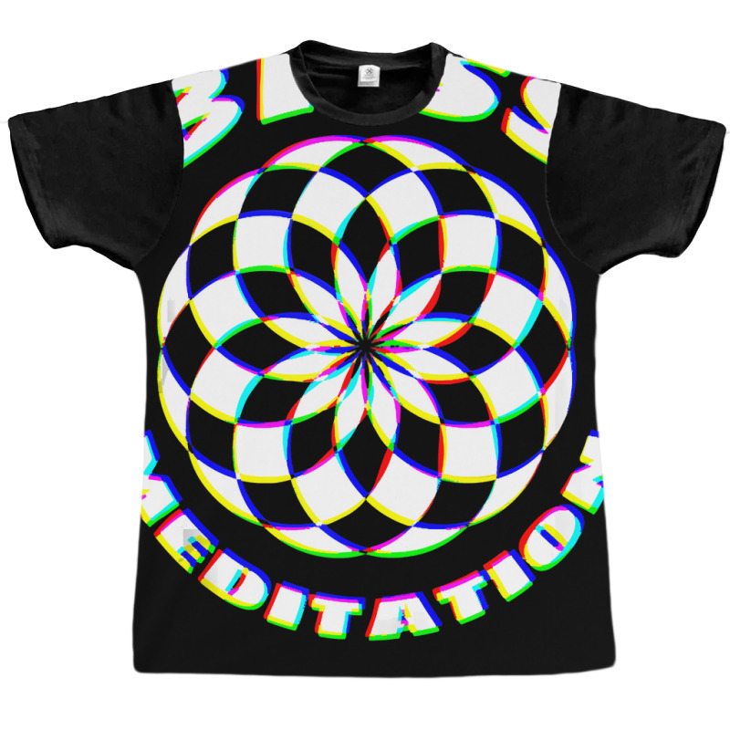 Edm Techno Bass Meditation Design Dance Rave Music Graphic T-shirt by ElizabethAtist | Artistshot