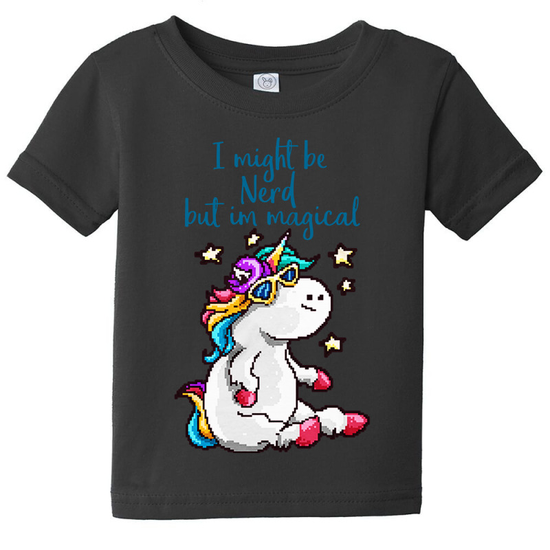 Nerd And Magical Unicorn Baby Tee by rastyrocl | Artistshot