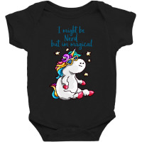 Nerd And Magical Unicorn Baby Bodysuit | Artistshot