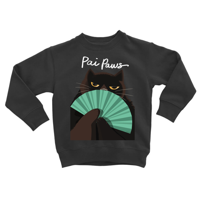 Pai Paws Black Cat Toddler Sweatshirt by macklinsampson | Artistshot