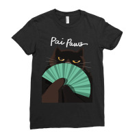 Pai Paws Black Cat Ladies Fitted T-shirt | Artistshot