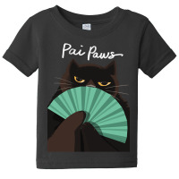 Pai Paws Black Cat Baby Tee | Artistshot