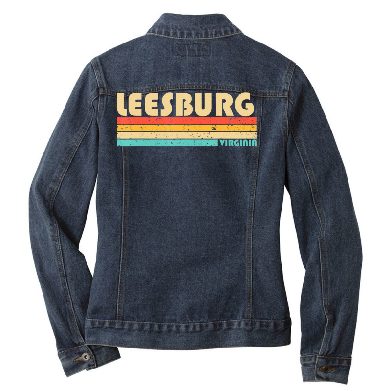 Leesburg Va Virginia City Home Roots Retro 70s 80s Ladies Denim Jacket by hongquangd | Artistshot