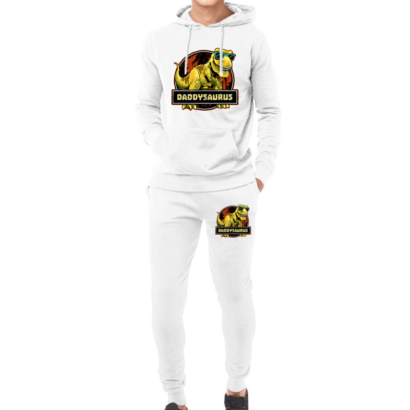 Daddysaurus Fathers Day T Rex Dinosaur Daddy Saurus Men Hoodie & Jogger Set | Artistshot