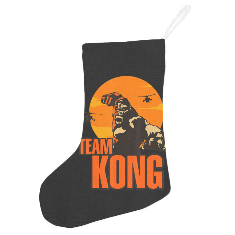 Team Kong Taking Over The City And Helicopters Sunset Holiday Stocking | Artistshot