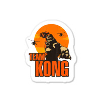 Team Kong Taking Over The City And Helicopters Sunset Sticker | Artistshot