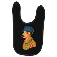 Man With Tobacco Pipe Baby Bibs | Artistshot