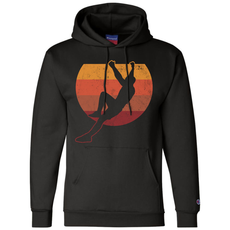 Rock Climbing Bouldering Climber Vintage Champion Hoodie | Artistshot