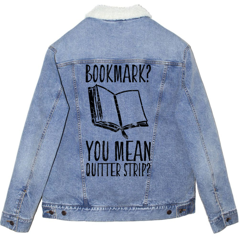 Funny Cool Unique Bookmark Perfect Book Nerd Gift T Shirt T Shirt Unisex Sherpa-Lined Denim Jacket by paisleafuscaldo | Artistshot