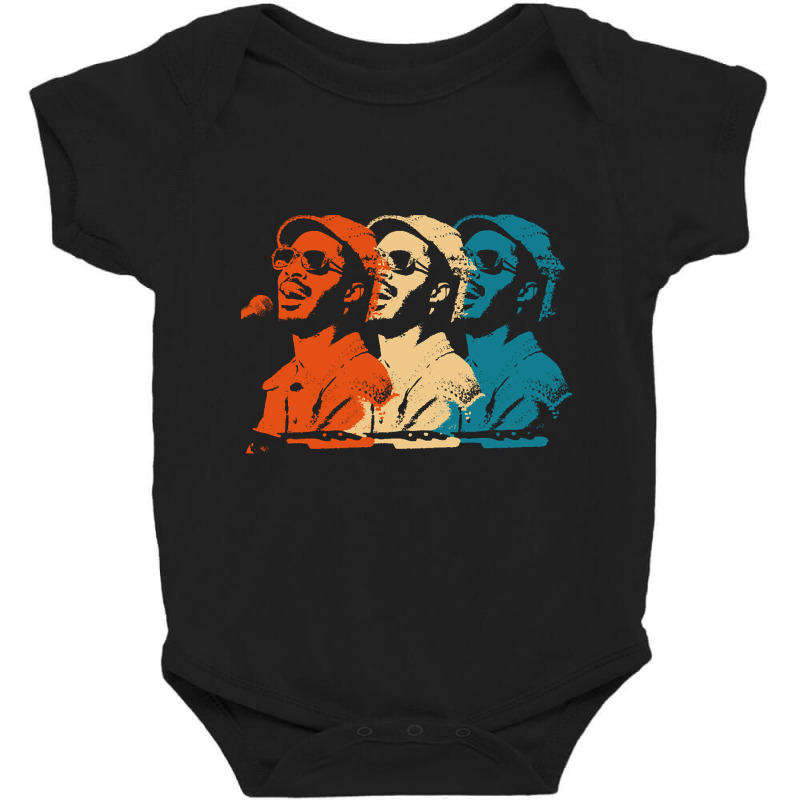 Stevie Wonder Vintage Retro Baby Bodysuit by declangreenwood | Artistshot