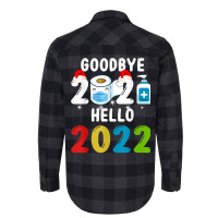 Goodbye 2021 Hello 2022 Santa Hat Mask Syringe New Year Eve T Shirt Flannel Shirt | Artistshot