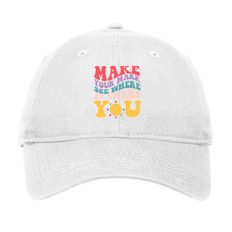 Dot Day  Make Your Mark See Where It Takes You Adjustable Cap by Davidartist | Artistshot