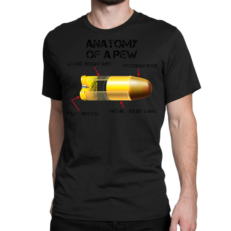 Anatomy Of A Pew Parts Of A Bullet Pro Gun Rights Classic T-shirt by femalesbaubles | Artistshot