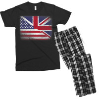 British American Flag  Great Britain Union Jack Men's T-shirt Pajama Set | Artistshot