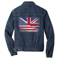 British American Flag  Great Britain Union Jack Men Denim Jacket | Artistshot