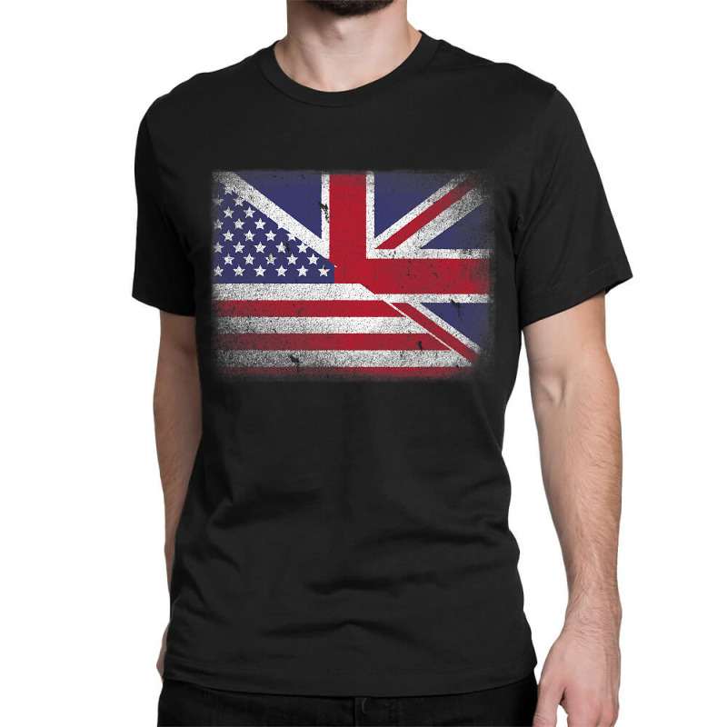 British American Flag  Great Britain Union Jack Classic T-shirt | Artistshot