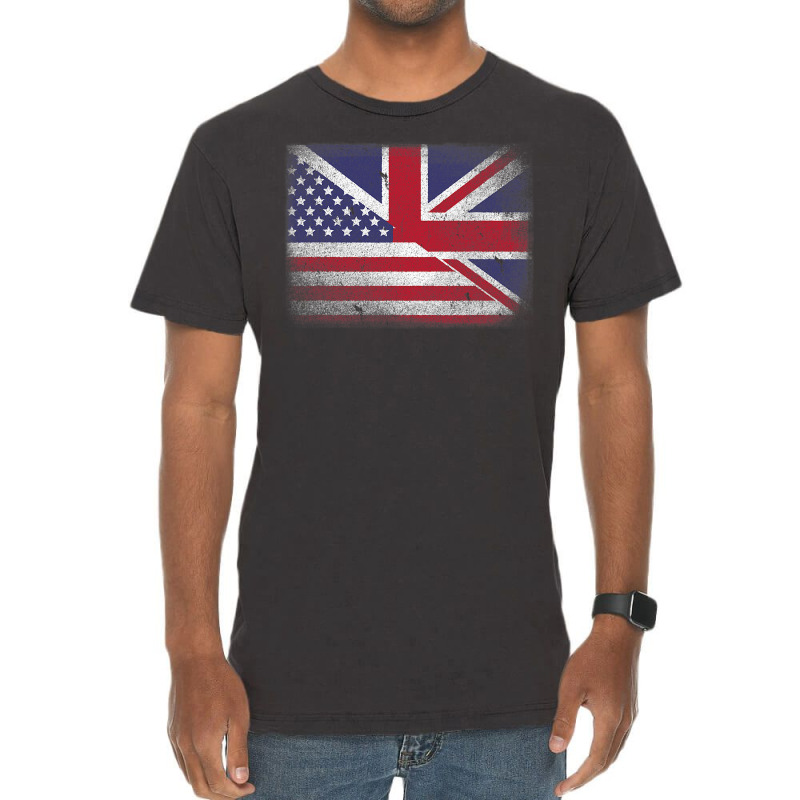 British American Flag  Great Britain Union Jack Vintage T-shirt | Artistshot