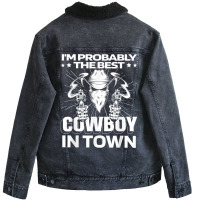 Guns Western Riding   Horse Horseman Rodeo Cowboy T Shirt Unisex Sherpa-lined Denim Jacket | Artistshot