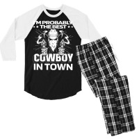 Guns Western Riding   Horse Horseman Rodeo Cowboy T Shirt Men's 3/4 Sleeve Pajama Set | Artistshot