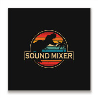 Sound Mixer Dinosaur Metal Print Square | Artistshot