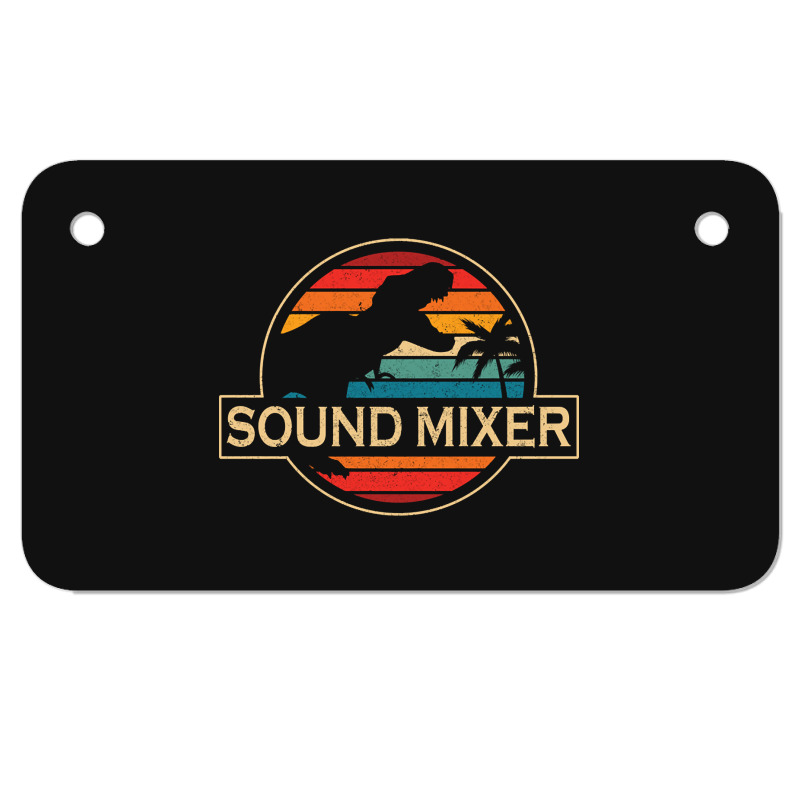 Sound Mixer Dinosaur Motorcycle License Plate | Artistshot