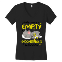 Mostly Running On Empty Endometriosis Warrior (2) Women's V-neck T-shirt | Artistshot