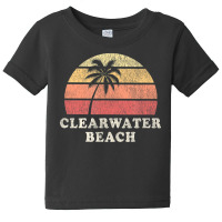 Clearwater Beach Fl Vintage 70s Retro Throwback Baby Tee | Artistshot