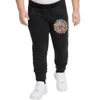 Multicolored Mandala Flower Youth Jogger | Artistshot