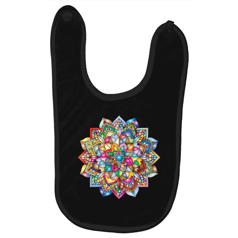 Multicolored Mandala Flower Baby Bibs by Jankonen637 | Artistshot