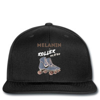 Melanin And Roller Skates Vintage Black Girl Printed Hat | Artistshot