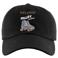 Melanin And Roller Skates Vintage Black Girl Kids Cap | Artistshot