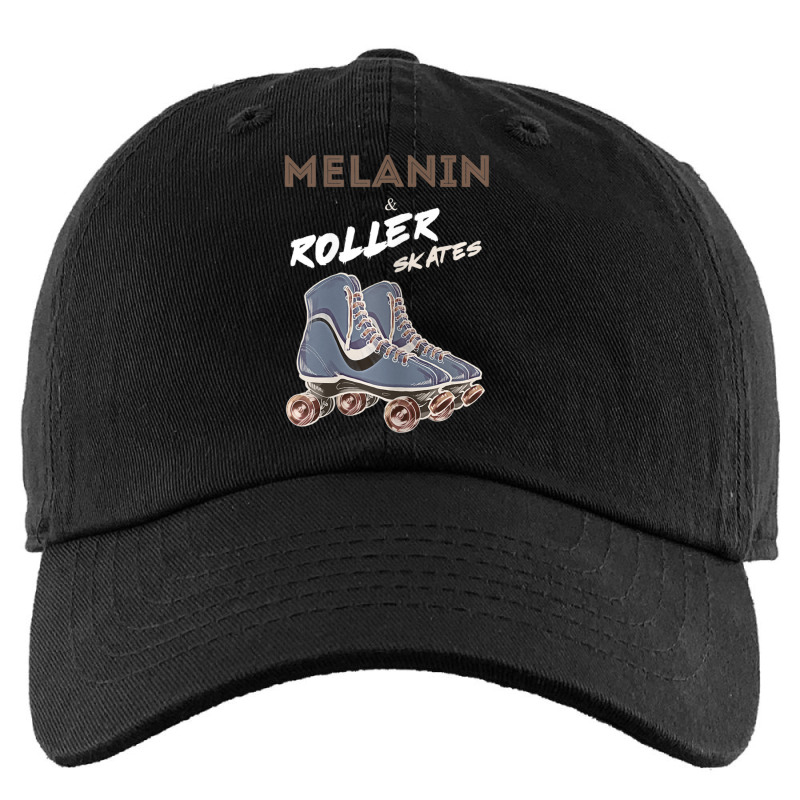 Melanin And Roller Skates Vintage Black Girl Kids Cap | Artistshot