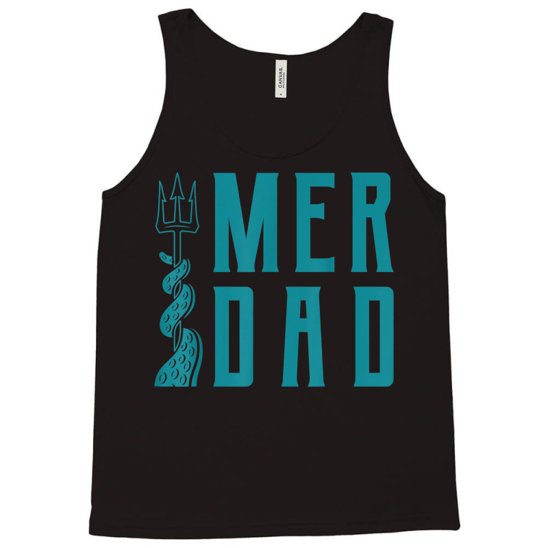 Mens Merdad  Trident Mermaid Dad 1 Tank Top | Artistshot