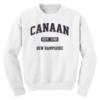 Womens Canaan New Hampshire Nh Vintage State Athletic Style Vneck Youth Sweatshirt | Artistshot