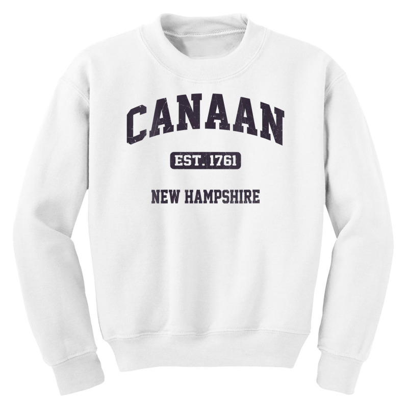 Womens Canaan New Hampshire Nh Vintage State Athletic Style Vneck Youth Sweatshirt by Davidartist | Artistshot