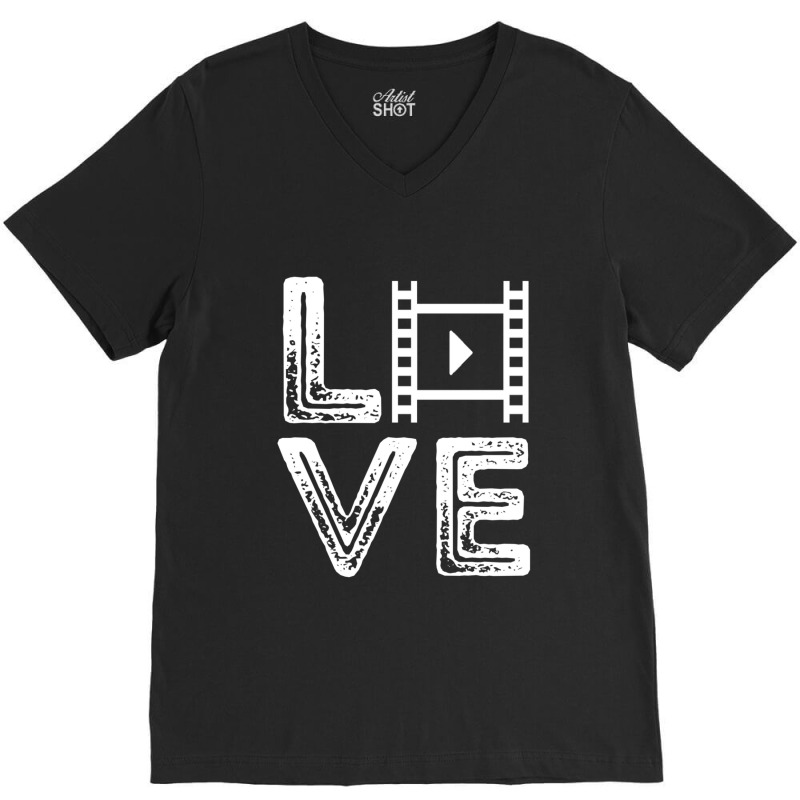 Filmmaker Love Film Producer Film Director Cameraman V-Neck Tee by SuzanneElaineSehorn | Artistshot