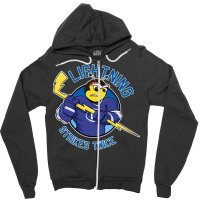 Lightning Strikes Twice Hockey Championsthunderbug Zipper Hoodie | Artistshot