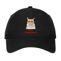 Happy Birthday In Italian Language Congratulations Party With Cat Adjustable Cap | Artistshot