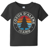 Coeur D'alene Idaho Id Vintage Retro 70s Baby Tee | Artistshot