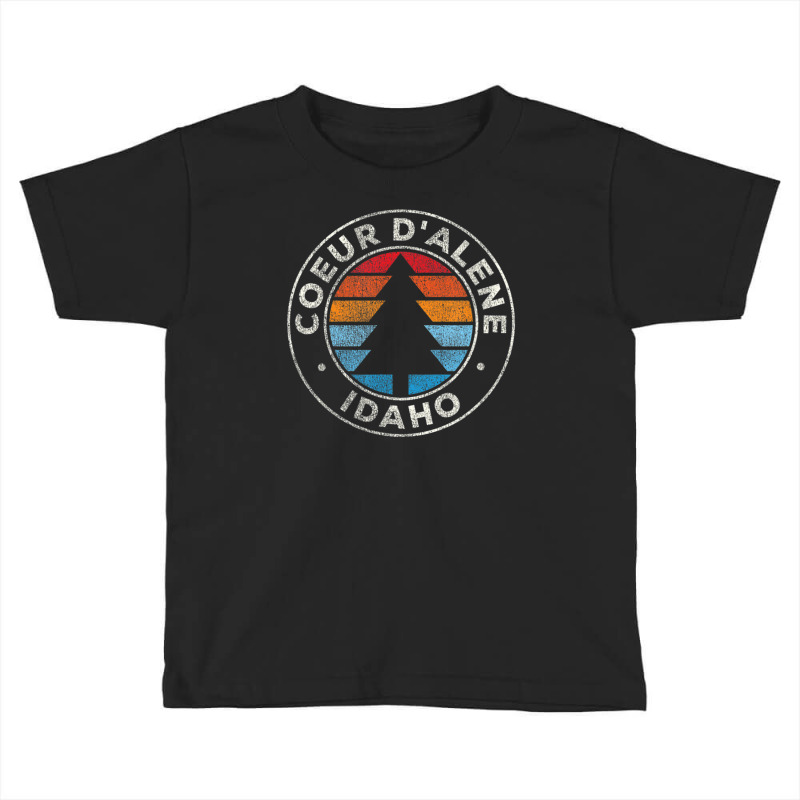 Coeur D'alene Idaho Id Vintage Retro 70s Toddler T-shirt by michaelyounger19 | Artistshot