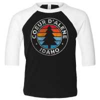 Coeur D'alene Idaho Id Vintage Retro 70s Toddler 3/4 Sleeve Tee | Artistshot