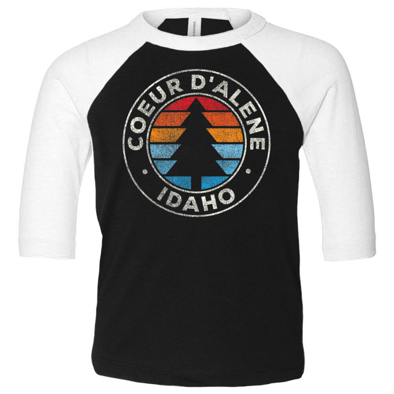 Coeur D'alene Idaho Id Vintage Retro 70s Toddler 3/4 Sleeve Tee by michaelyounger19 | Artistshot